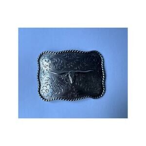 Longhorn Western Floral Nocona Belt Buckle